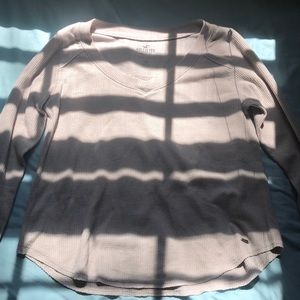 Beige long sleeve top